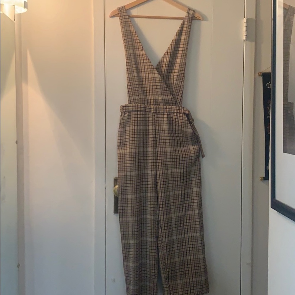 Jumpsuit - Pinafore design - check print